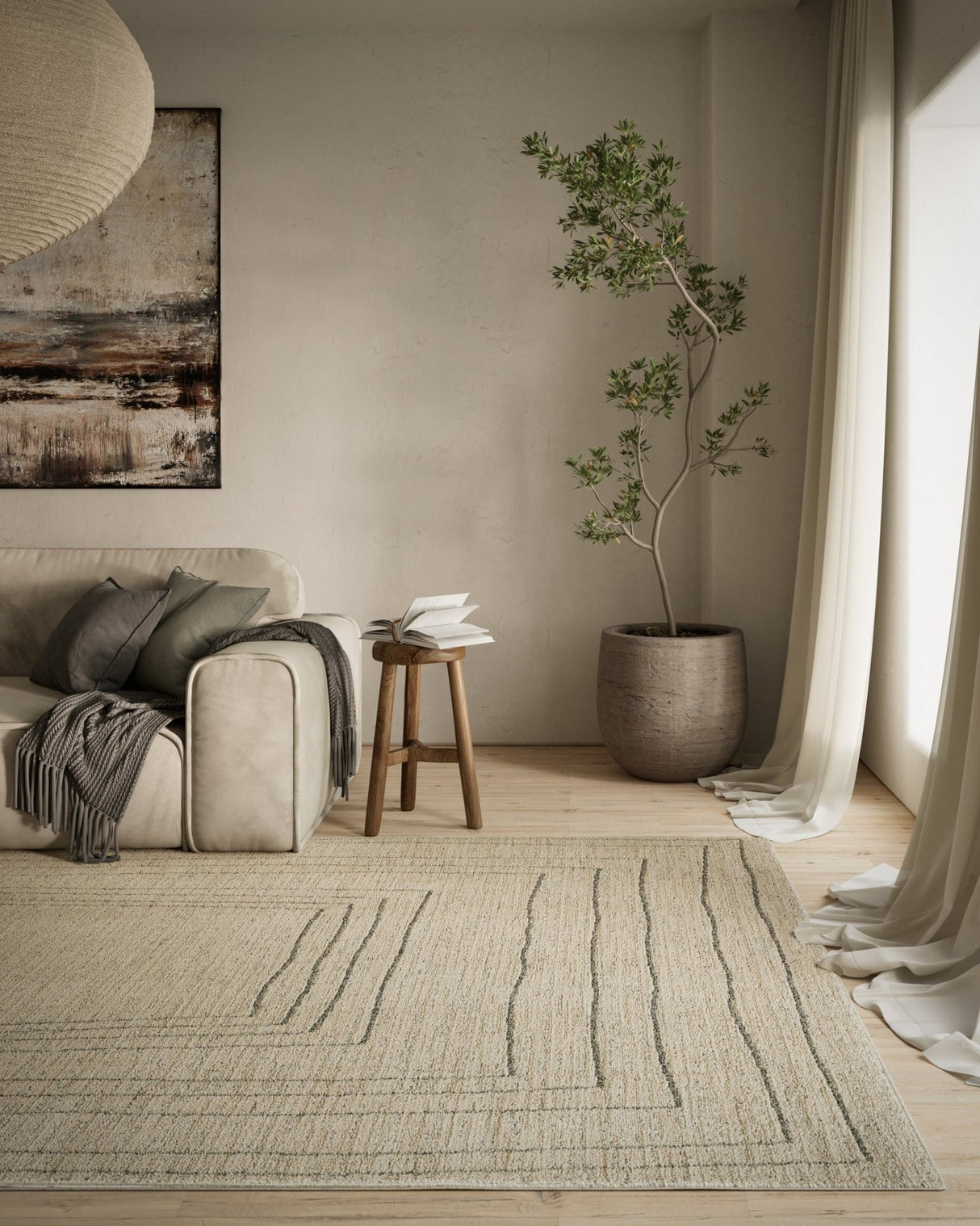 Momeni Wren Wre - 1 Ivory Rug - Momeni - wren0wre - 1ivy5373