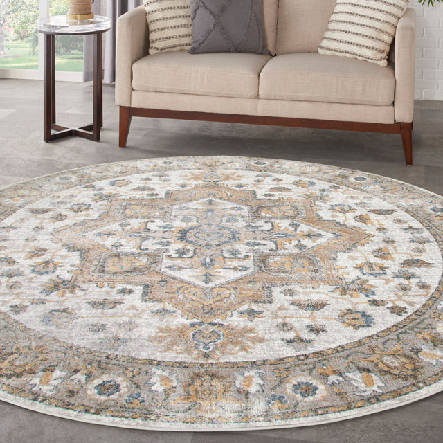 Nourison Astra Machine Washable Asw12 Silver Grey Rug
