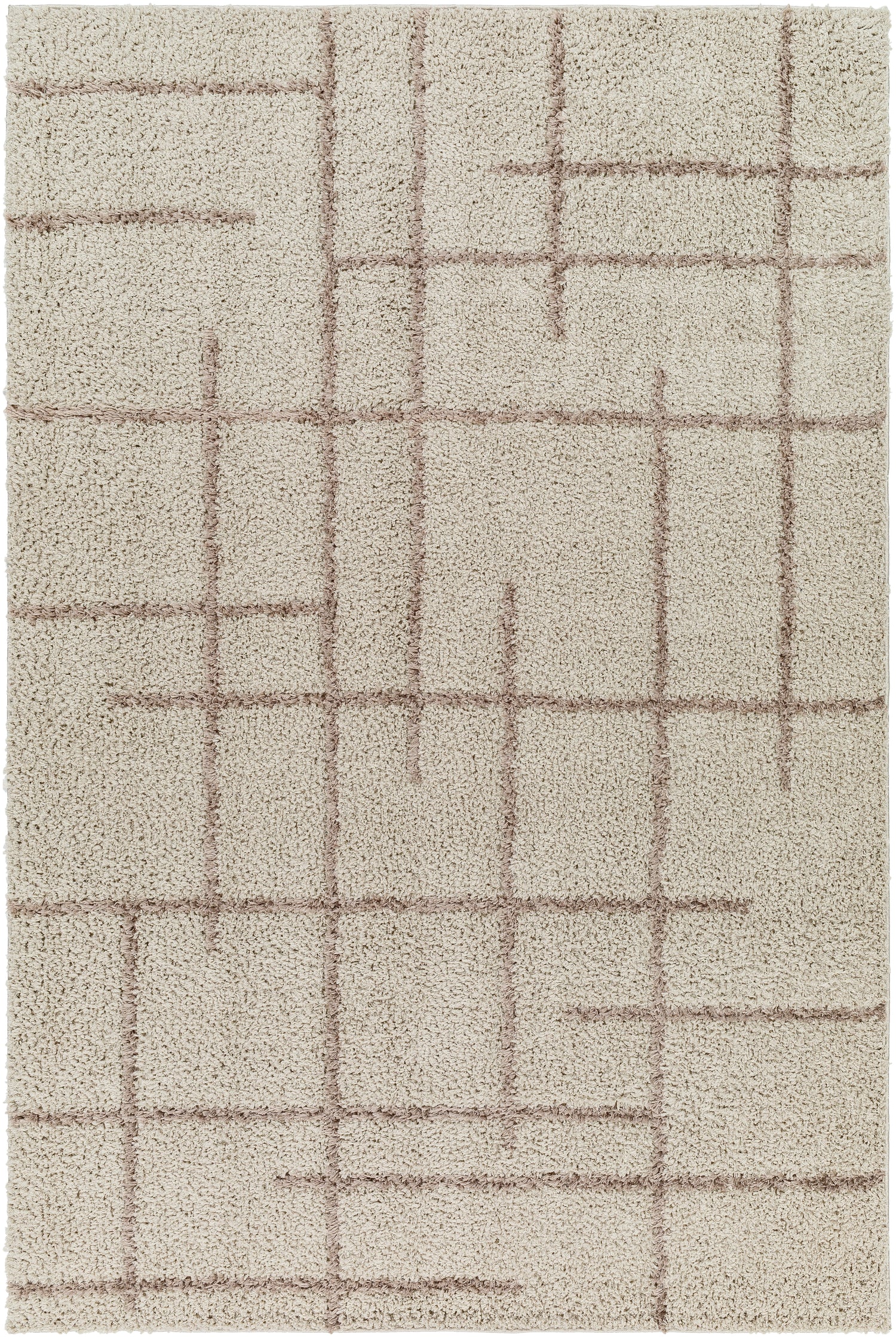 Surya Maryland Shag Msg-2306 Ivory, Dark Brown Rug.