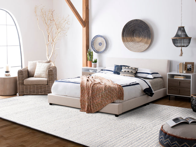 Safavieh Martha Stewart Msr9650M Ivory/Blue Rug.