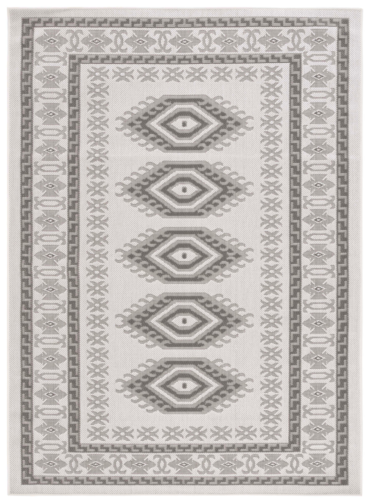 Safavieh Martha Stewart Indoor Outdoor Msro327F Grey/Ivory Rug.