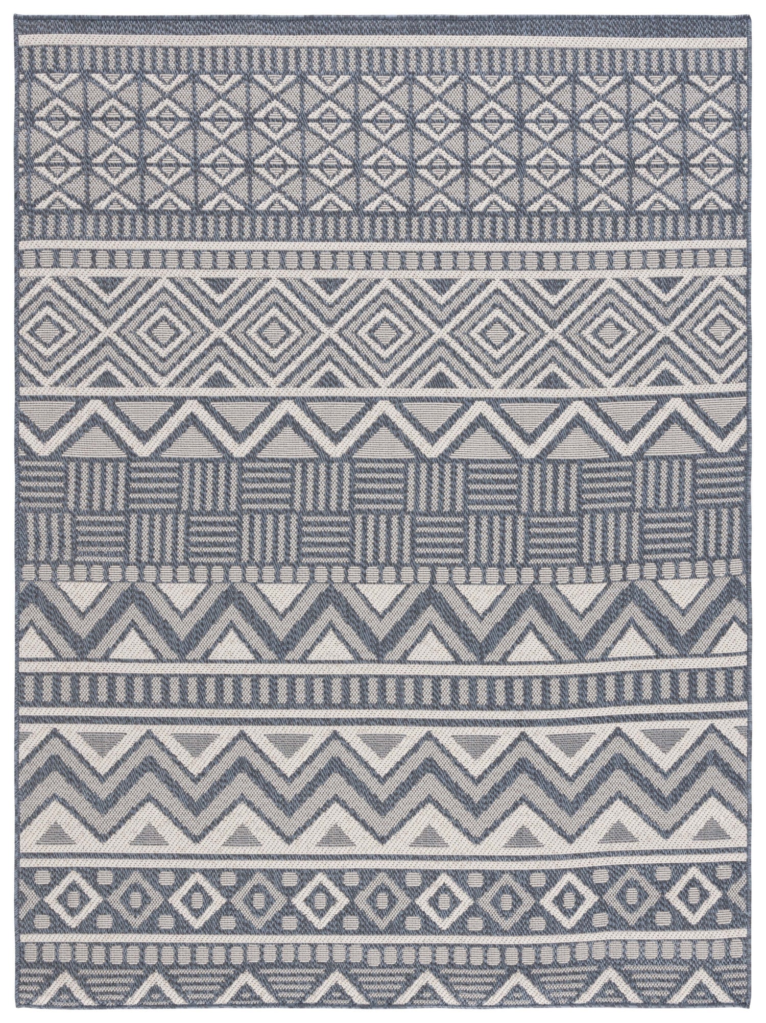 Safavieh Msr Cy Indoor/Outdoor Msro818N Navy/Creme Rug.