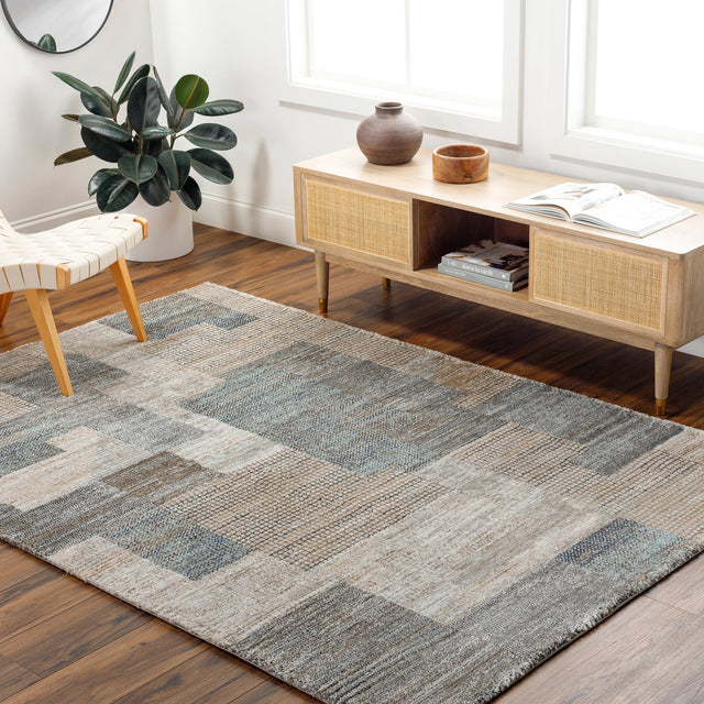 Surya Montana Mtn-2309 Grey, Nickel, Sage, Pewter, Metallic - Silver, Slate Blue Rug.