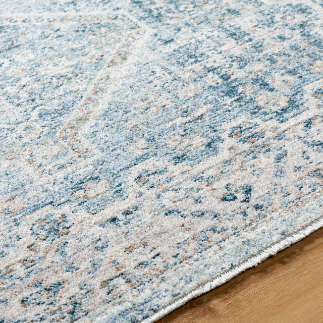 Surya Montreal Mtr-2303 Taupe, Dusty Sage, Teal, Cream, Gray Rug.