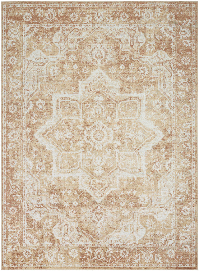 Nourison Astra Machine Washable ASW12 Machine Made Rust Rug