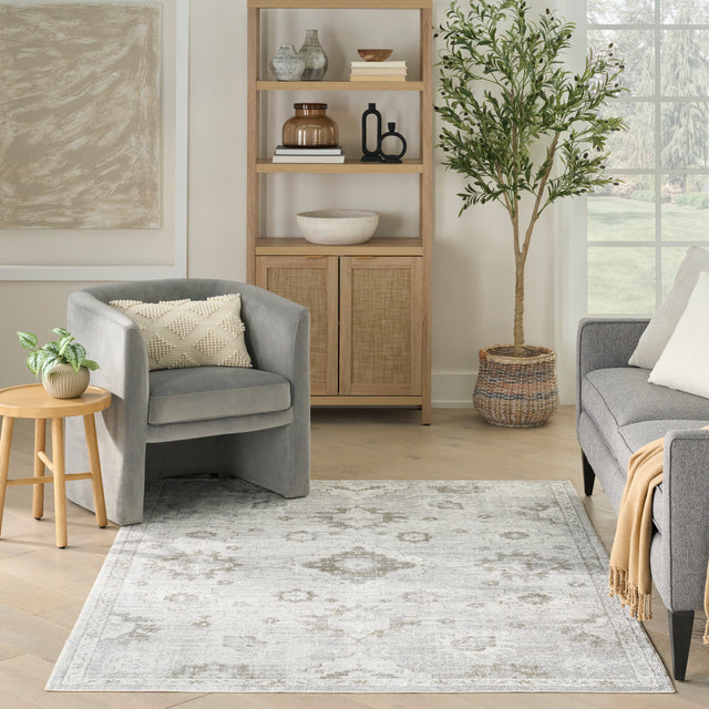 Nourison Astra Machine Washable ASW19 Machine Made Ivory Rug