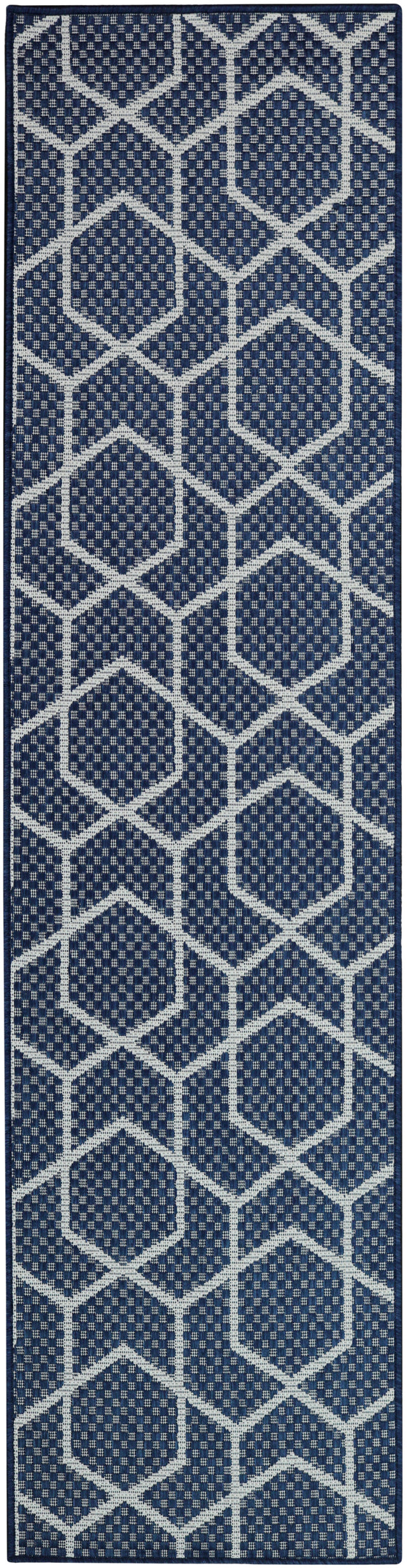 Nourison Horizon Indoor/Outdoor HOZ01 Navy Contemporary Area Rugs