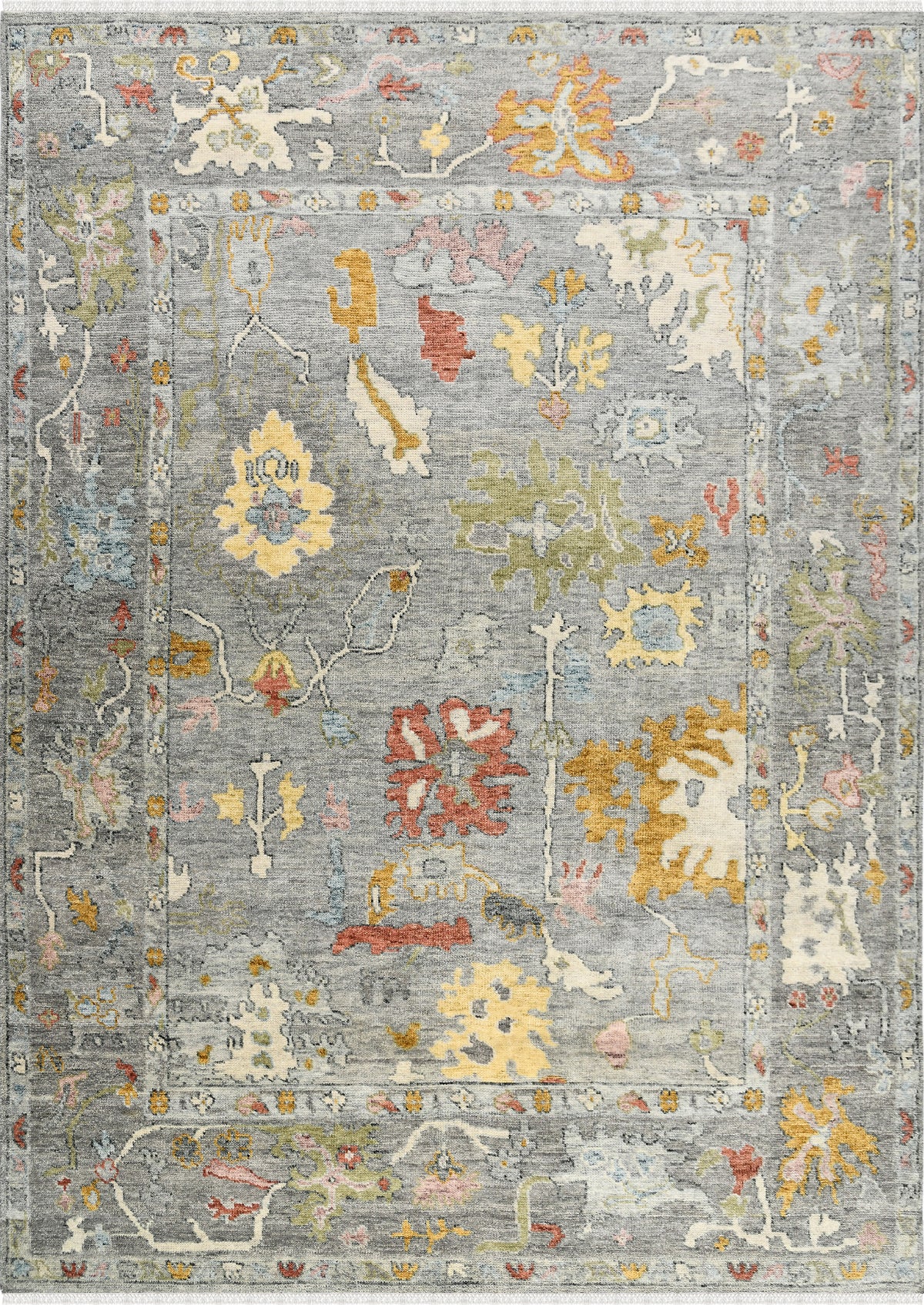 Amer Jaigarh JAI-17 Pigeon Gray / Pebble Gray area rug - product view