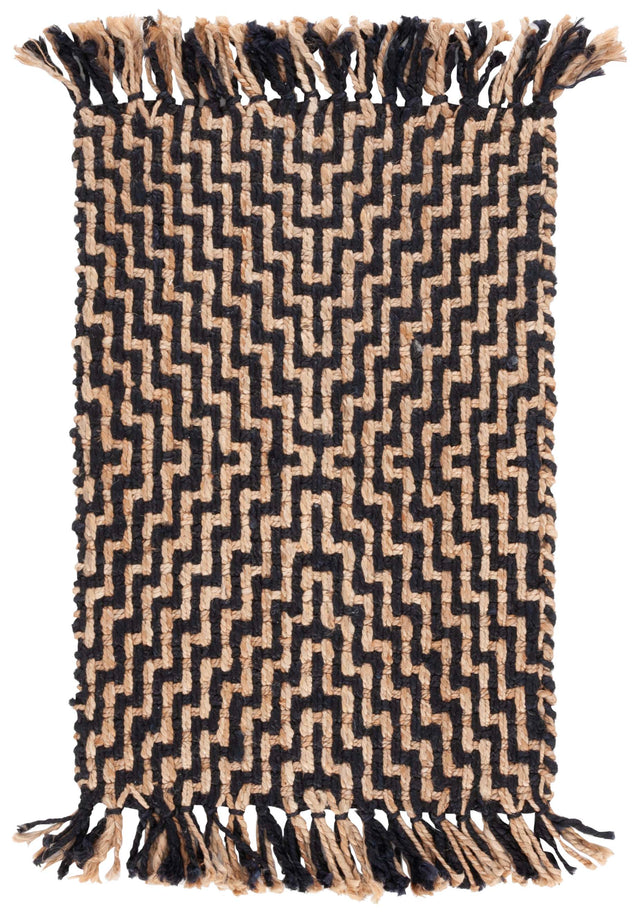 Safavieh Natural Fiber Nf192Z Black/Natural Rug.