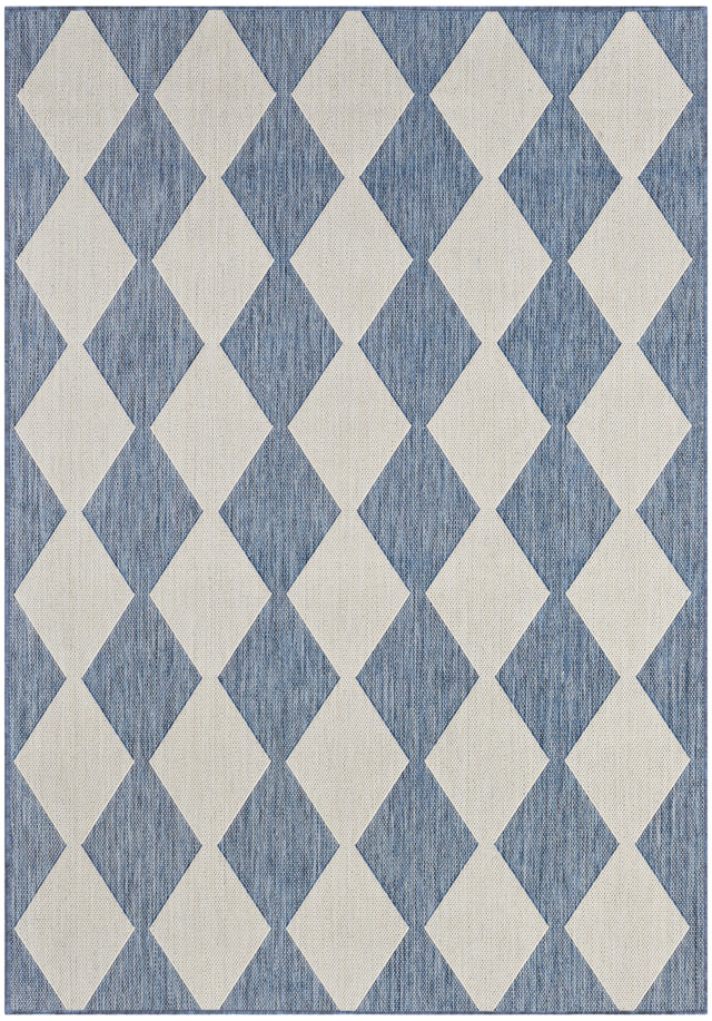 Nourison Positano POS04 Machine Made Navy, Blue Rug