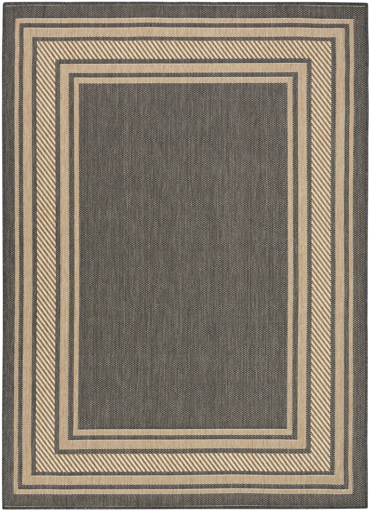 Nourison Horizon Indoor/Outdoor HOZ03 Charcoal Contemporary Area Rugs