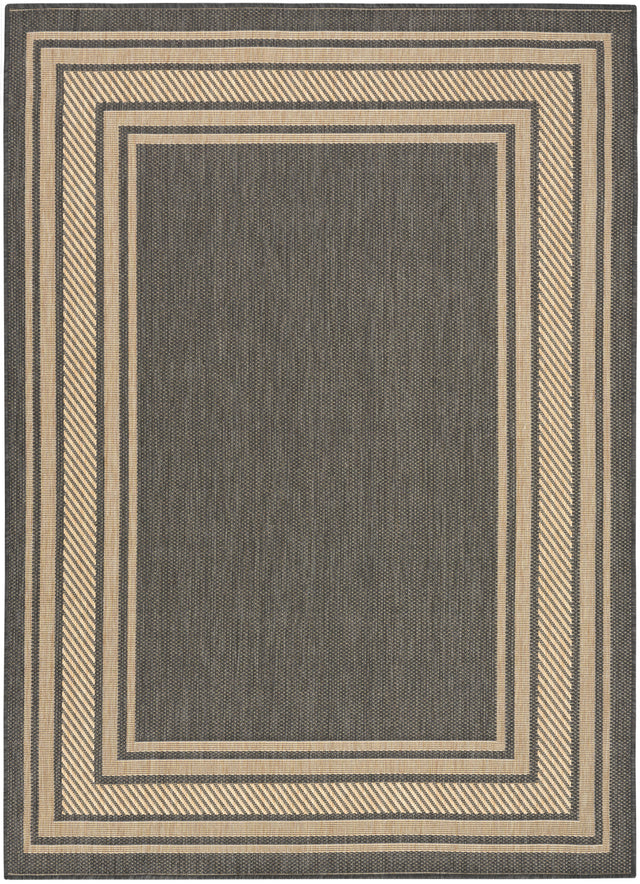Nourison Horizon Indoor/Outdoor HOZ03 Charcoal Contemporary Area Rugs