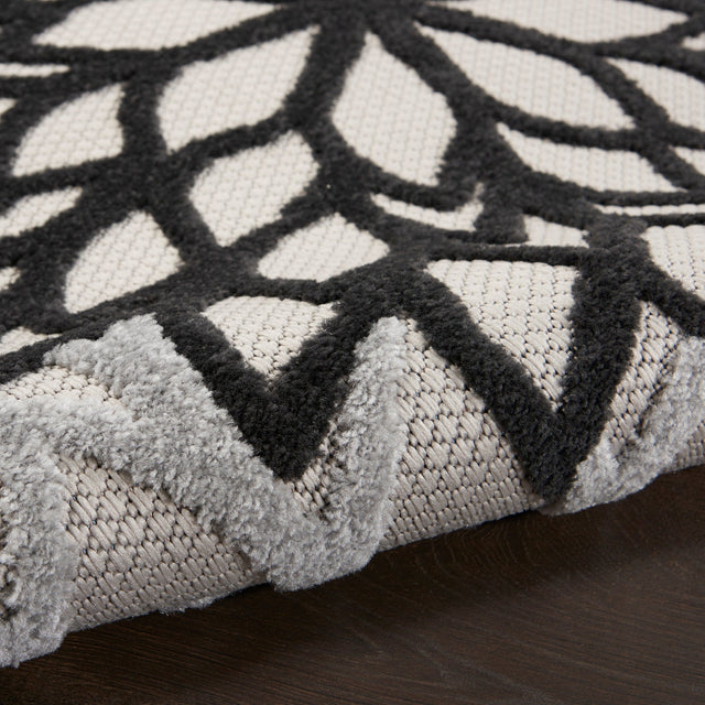 Nourison Aloha Alh05 Black White Rug - Nourison - 99446826756