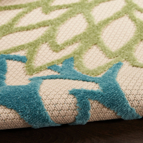 Nourison Aloha Alh05 Green Multicolor Rug - Nourison - 99446952905
