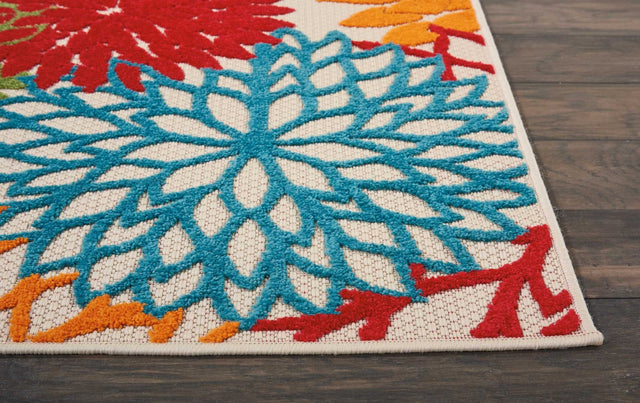 Nourison Aloha ALH05 Machine Made Green Rug