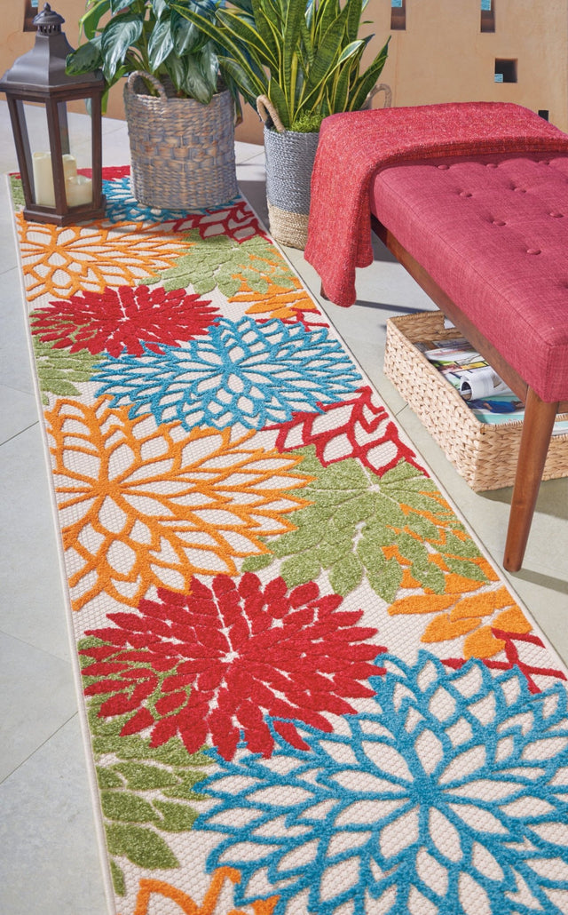 Nourison Aloha ALH05 Machine Made Green Rug