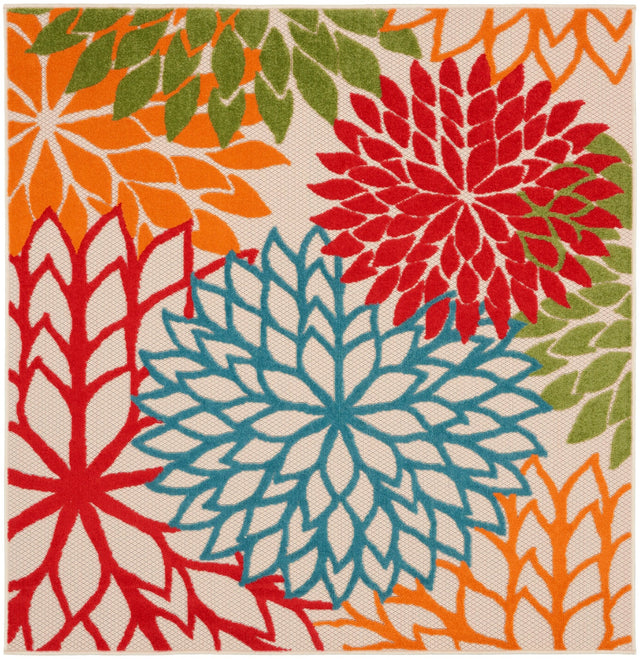 Nourison Aloha ALH05 Machine Made Green Rug