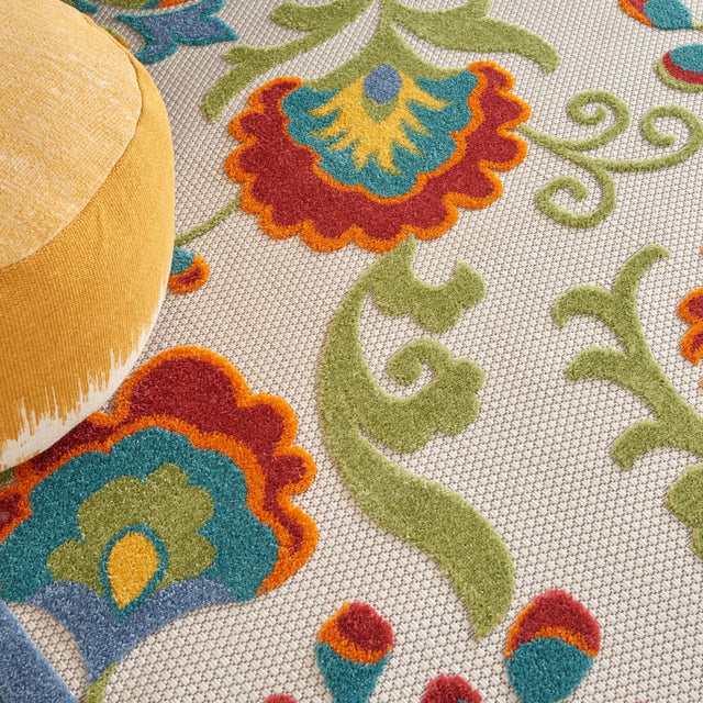 Nourison Aloha Alh17 Ivory/Multi Rug - Nourison - 99446827487