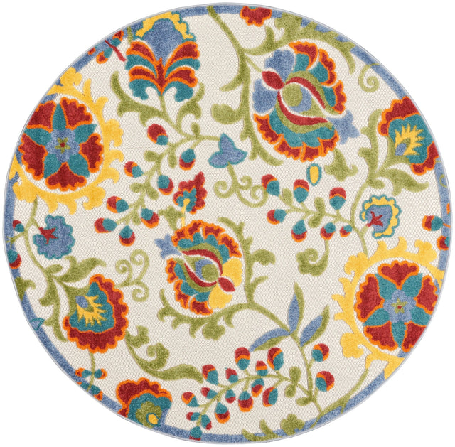 Nourison Aloha Alh17 Ivory/Multi Rug - Nourison - 99446827487