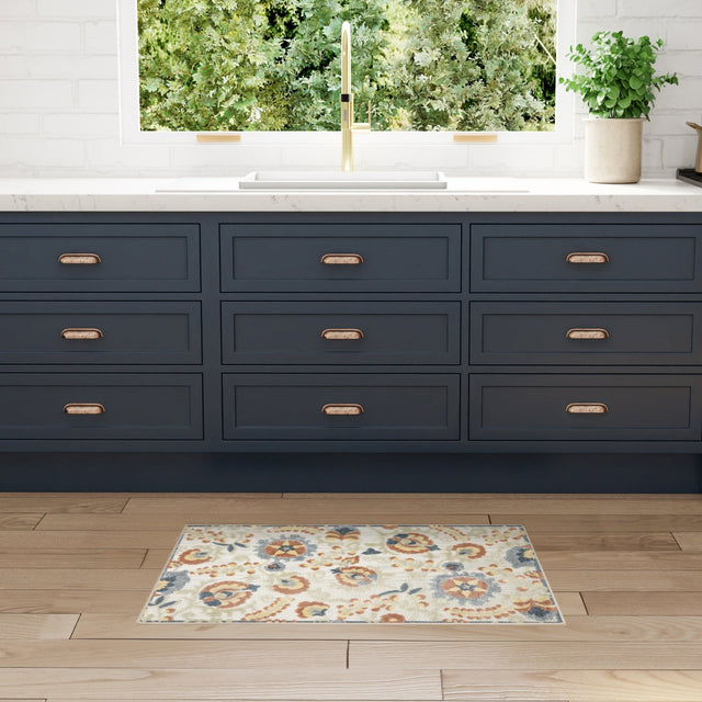 Nourison Aloha ALH17 Machine Made Grey, Multicolor Rug