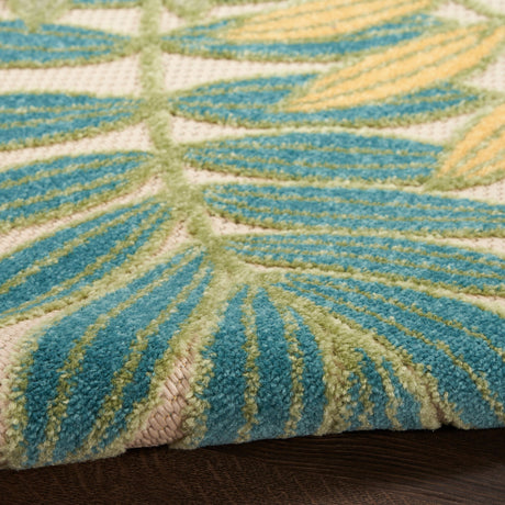 Nourison Aloha Alh18 Green Multicolor Rug - Nourison - 99446953148