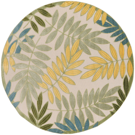 Nourison Aloha Alh18 Green Multicolor Rug - Nourison - 99446953148
