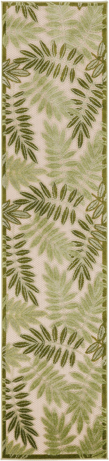 Nourison Aloha Alh18 Ivory Green Rug - Nourison - 99446953247