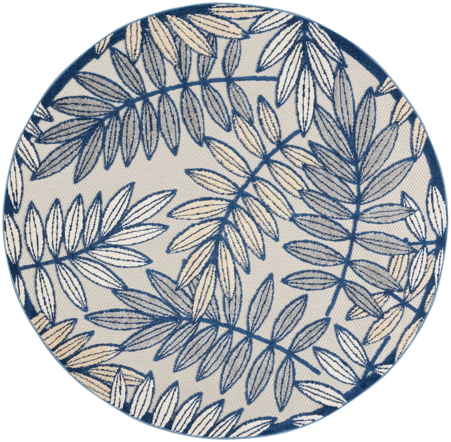 Nourison Aloha Alh18 Ivory/Navy Rug - Nourison - 99446827661