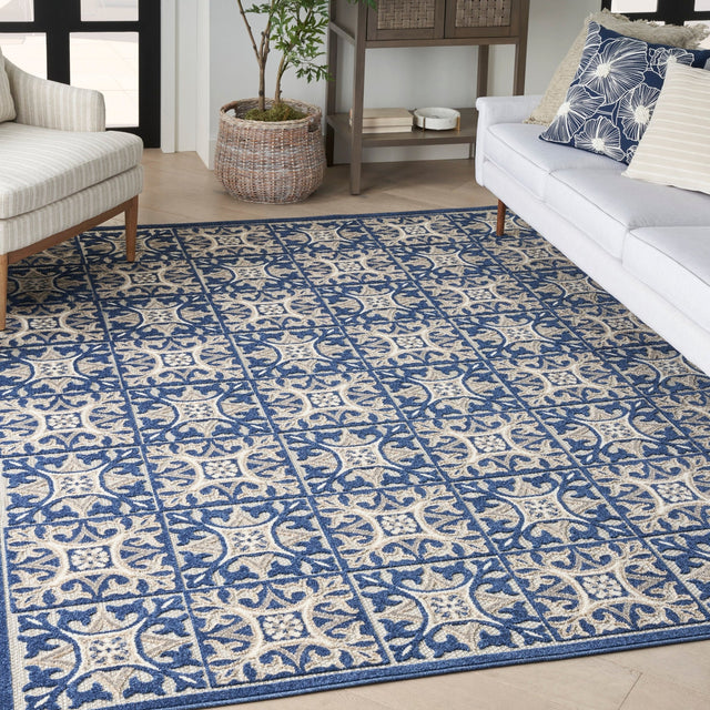 Nourison Aloha Alh34 Blue Rug - Nourison - 99446173683