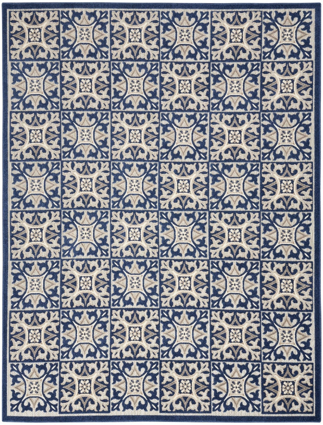 Nourison Aloha Alh34 Blue Rug - Nourison - 99446173683