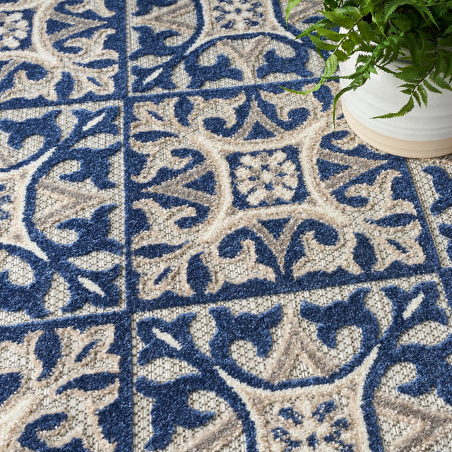 Nourison Aloha Alh34 Blue Rug - Nourison - 99446173751