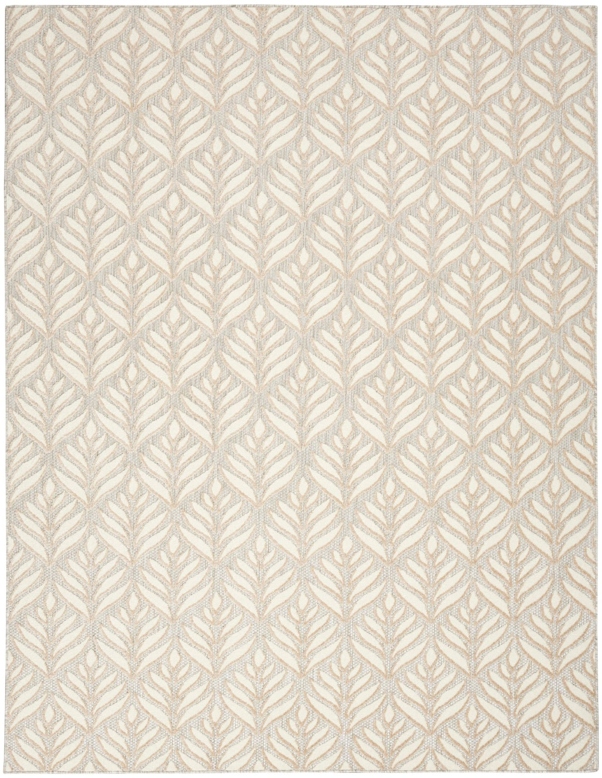 Nourison Aloha Alh35 Ivory Grey Rug - Nourison - 99446175052