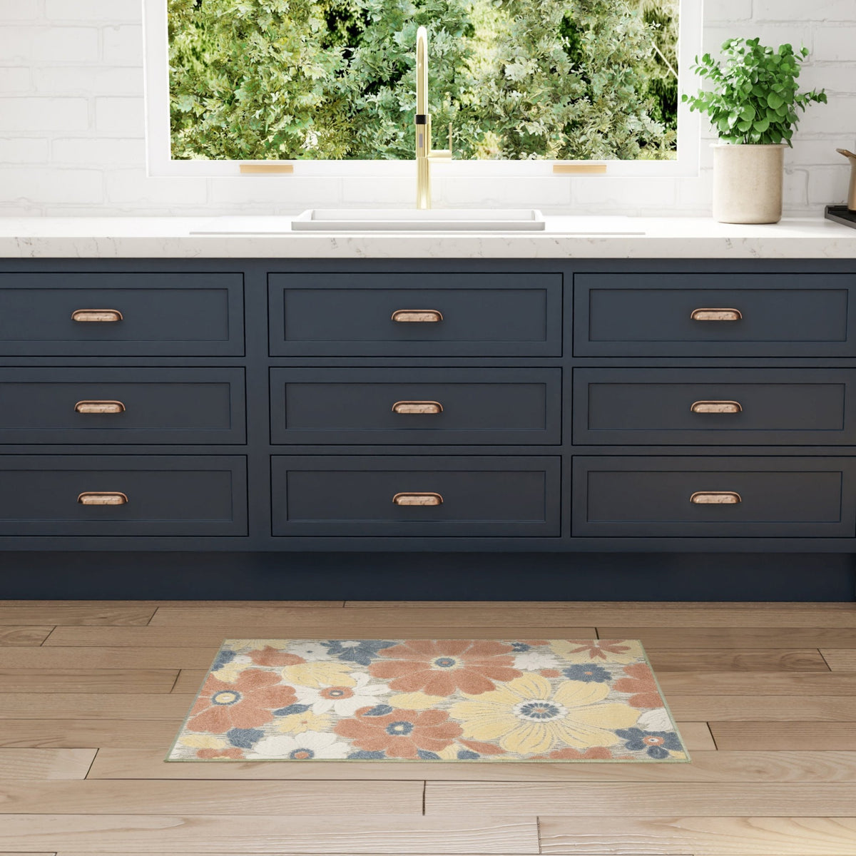 Nourison Aloha ALH42 Machine Made Rose Rug