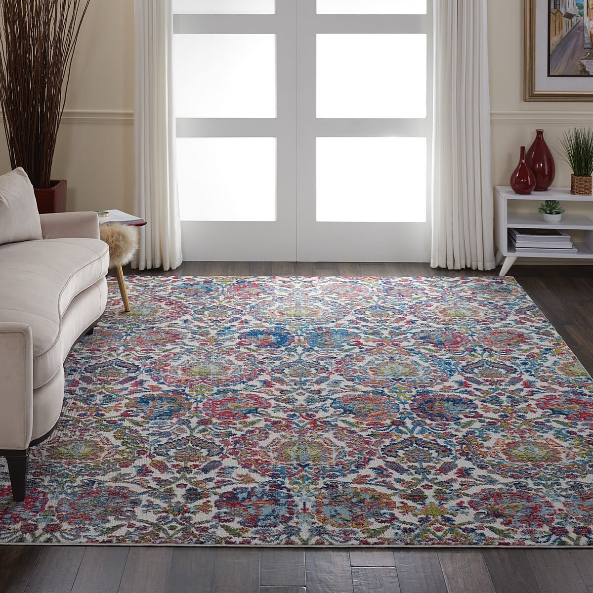 Nourison Ankara Global Anr06 Ivory / Blue Rugs - Nourison - 99446457004