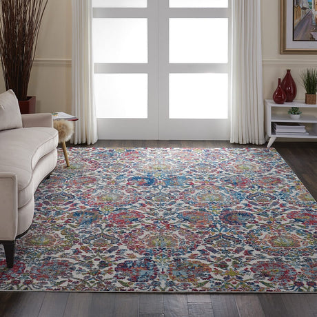 Nourison Ankara Global Anr06 Ivory / Blue Rugs - Nourison - 99446457004