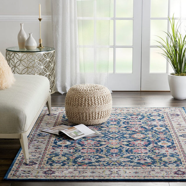 Nourison Ankara Global Anr13 Navy / Multicolor Rugs - Nourison - 99446498250