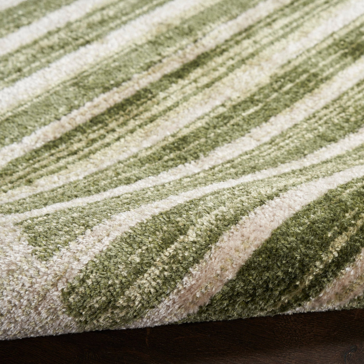 Nourison Astra Machine Washable ASW03 Machine Made Ivory, Olive Rug