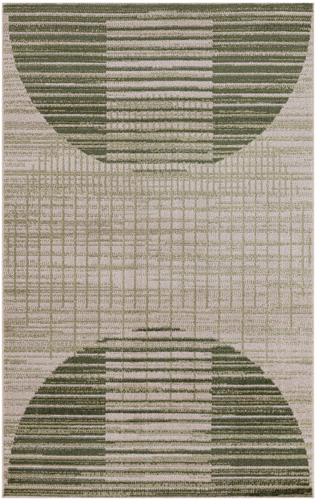 Nourison Astra Machine Washable ASW03 Machine Made Ivory, Olive Rug