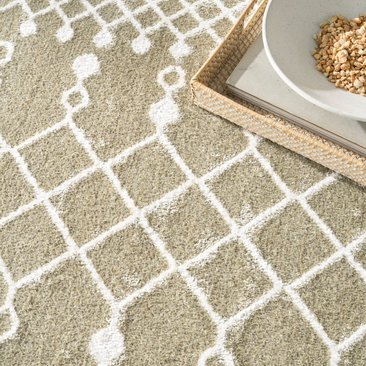 Nourison Astra Machine Washable ASW10 Machine Made Sage Rug