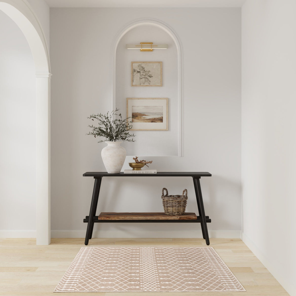 Nourison Astra Machine Washable ASW10 Machine Made Taupe Rug