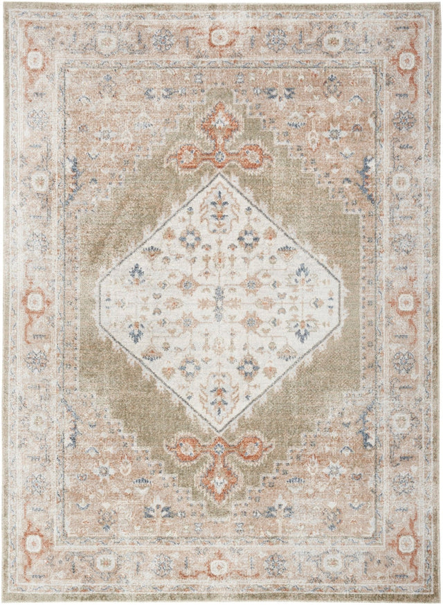 Nourison Astra Machine Washable Asw11 Sage Multi Rug - Nourison - 99446124272