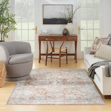 Nourison Astra Machine Washable Asw12 Gold/Multicolor Rug - Nourison - 99446125910