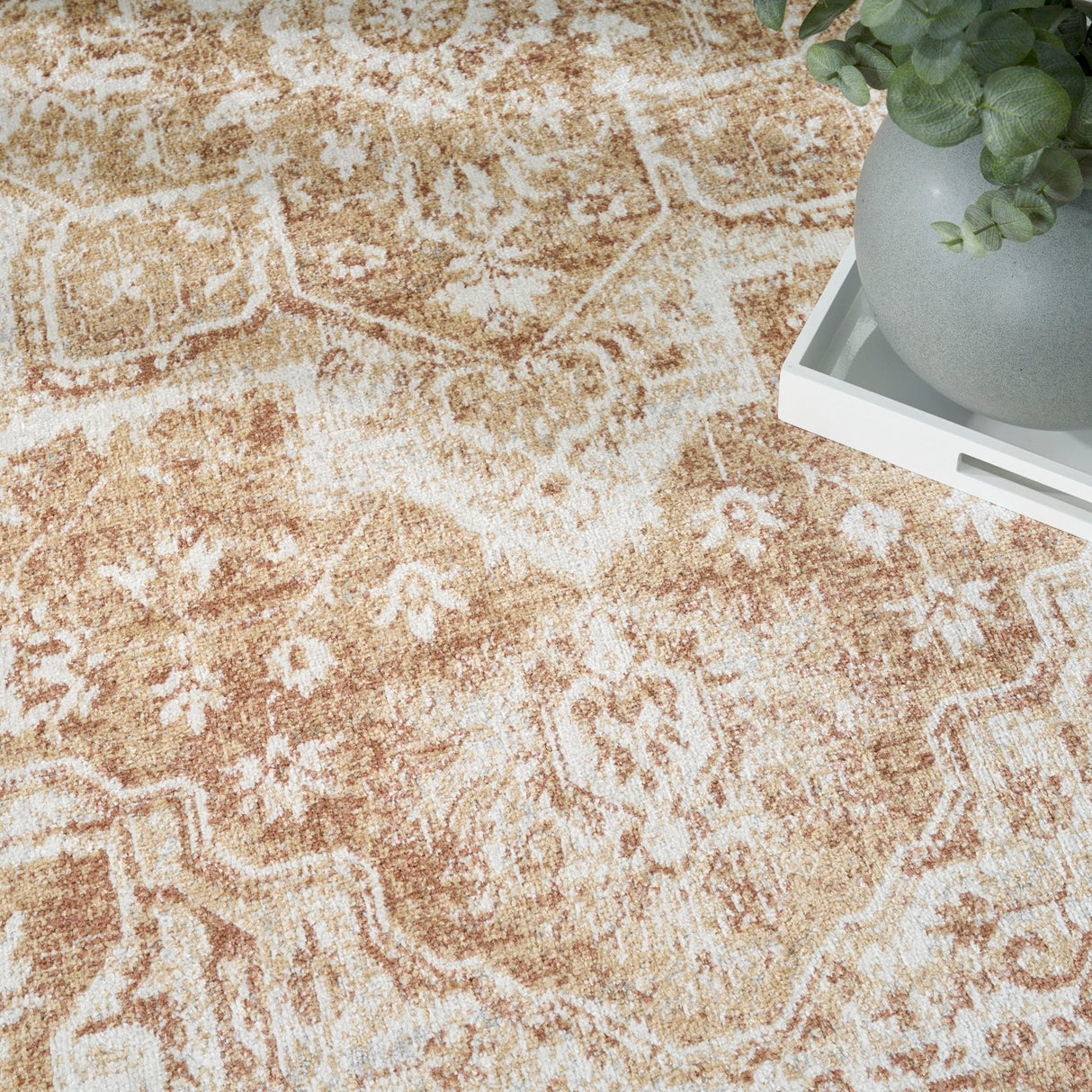 Nourison Astra Machine Washable ASW12 Machine Made Rust Rug