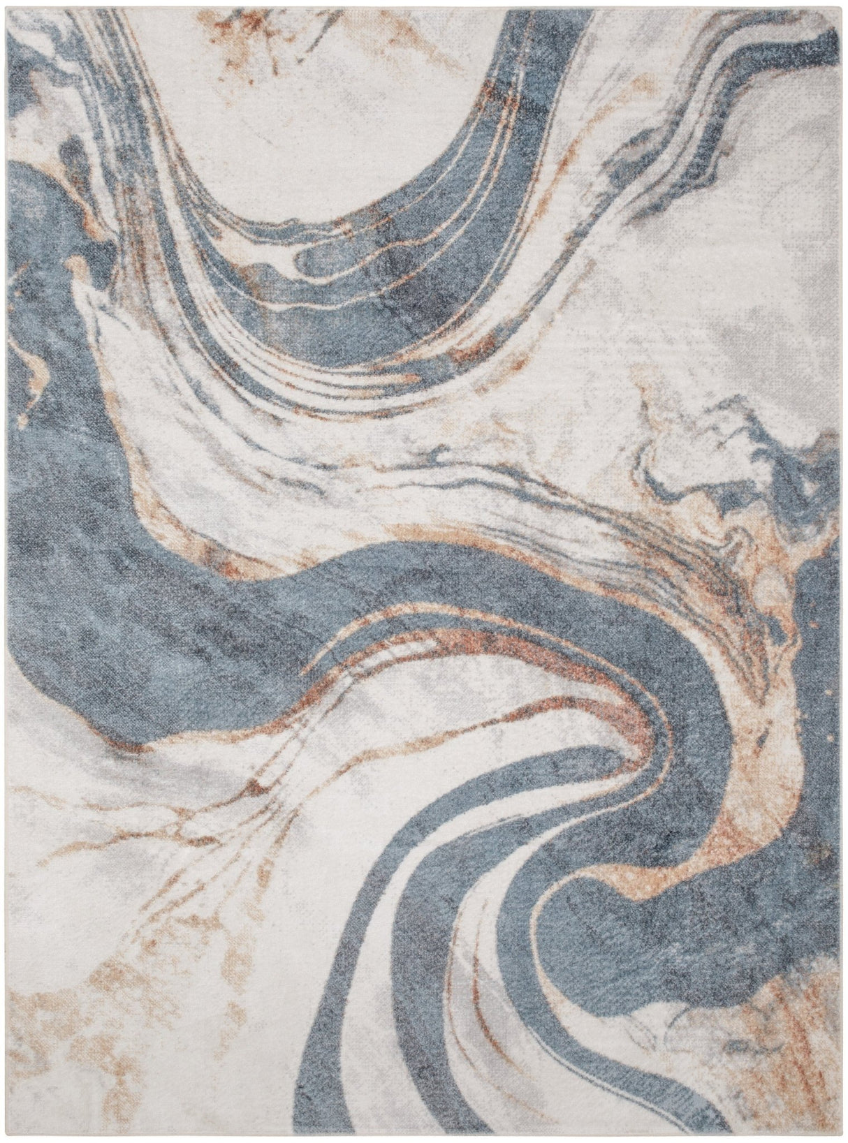 Nourison Astra Machine Washable Asw15 Ivory Blue Rug - Nourison - 99446977847