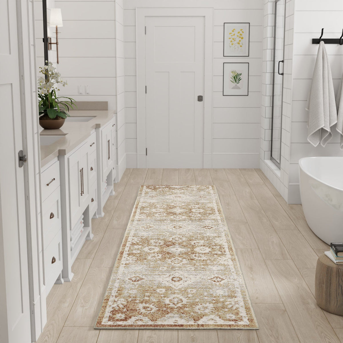 Nourison Astra Machine Washable ASW19 Machine Made Copper Rug