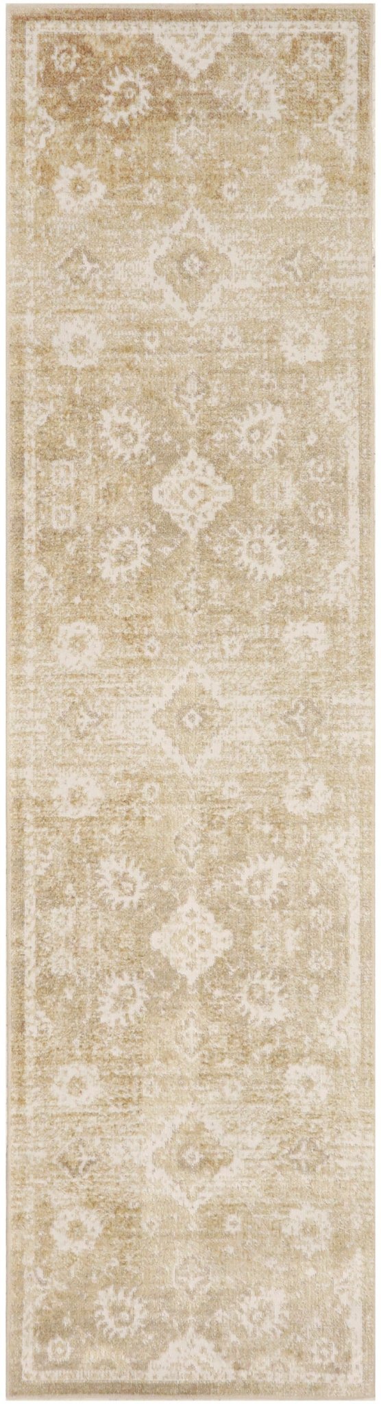 Nourison Astra Machine Washable ASW19 Machine Made Ivory, Gold Rug