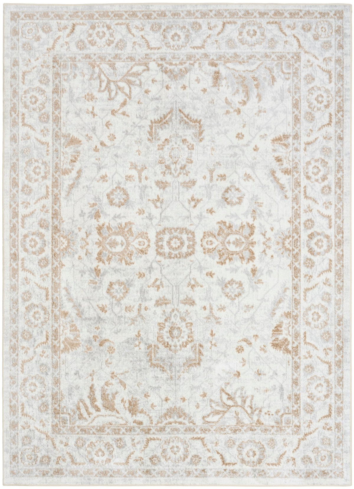 Nourison Astra Machine Washable ASW20 Machine Made Grey Rug