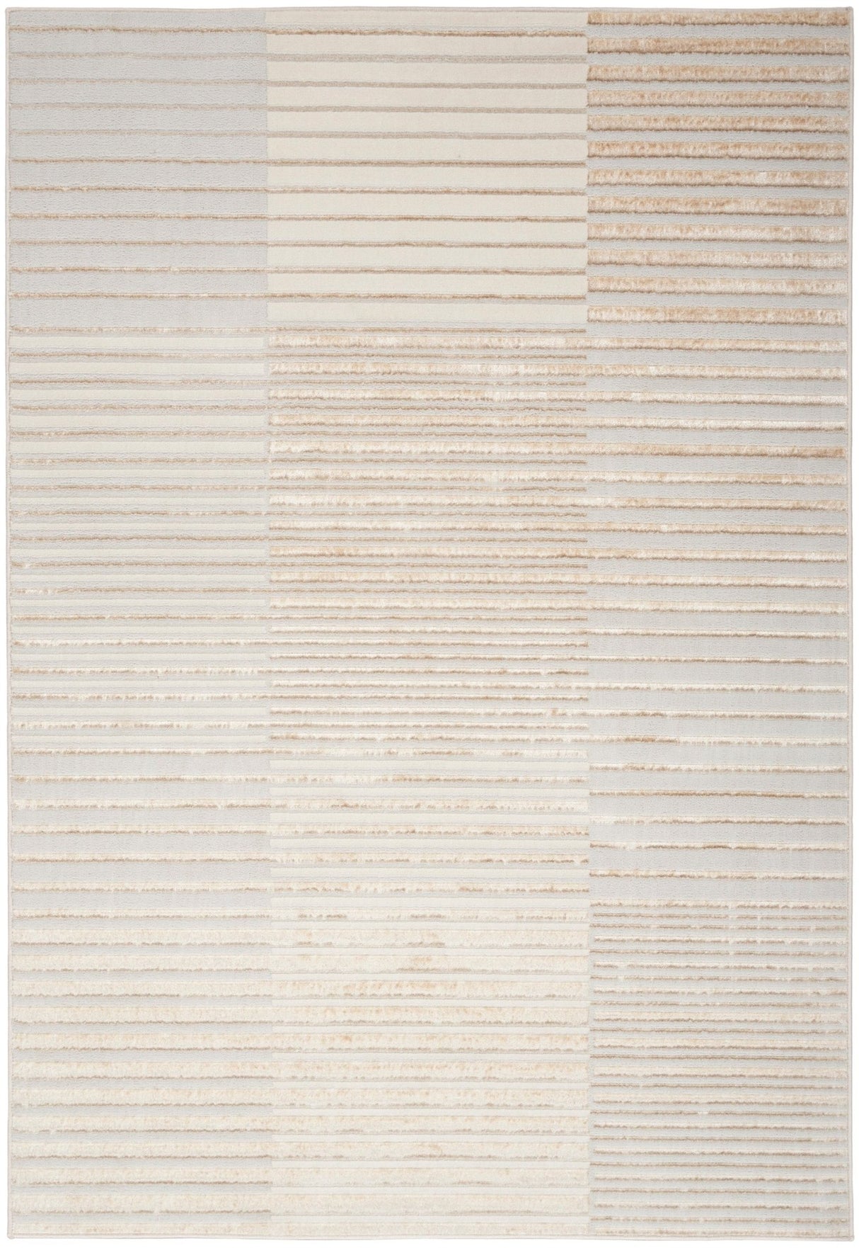 Nourison Brushstrokes Bsk04 Beige Silver Rug - Nourison - 99446899149