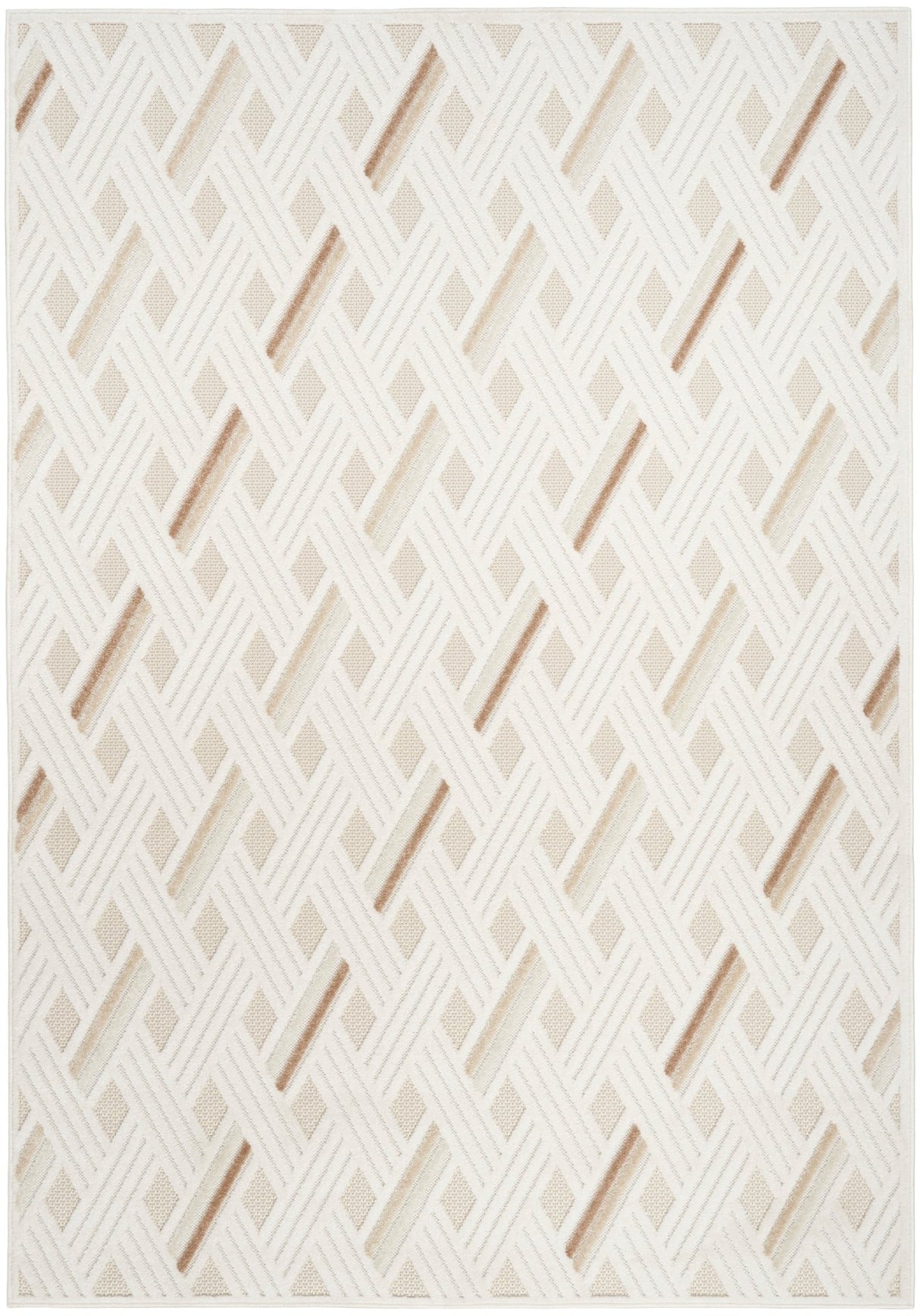 Nourison Care Free Caf05 Ivory Beige Rug - Nourison - 99446972712