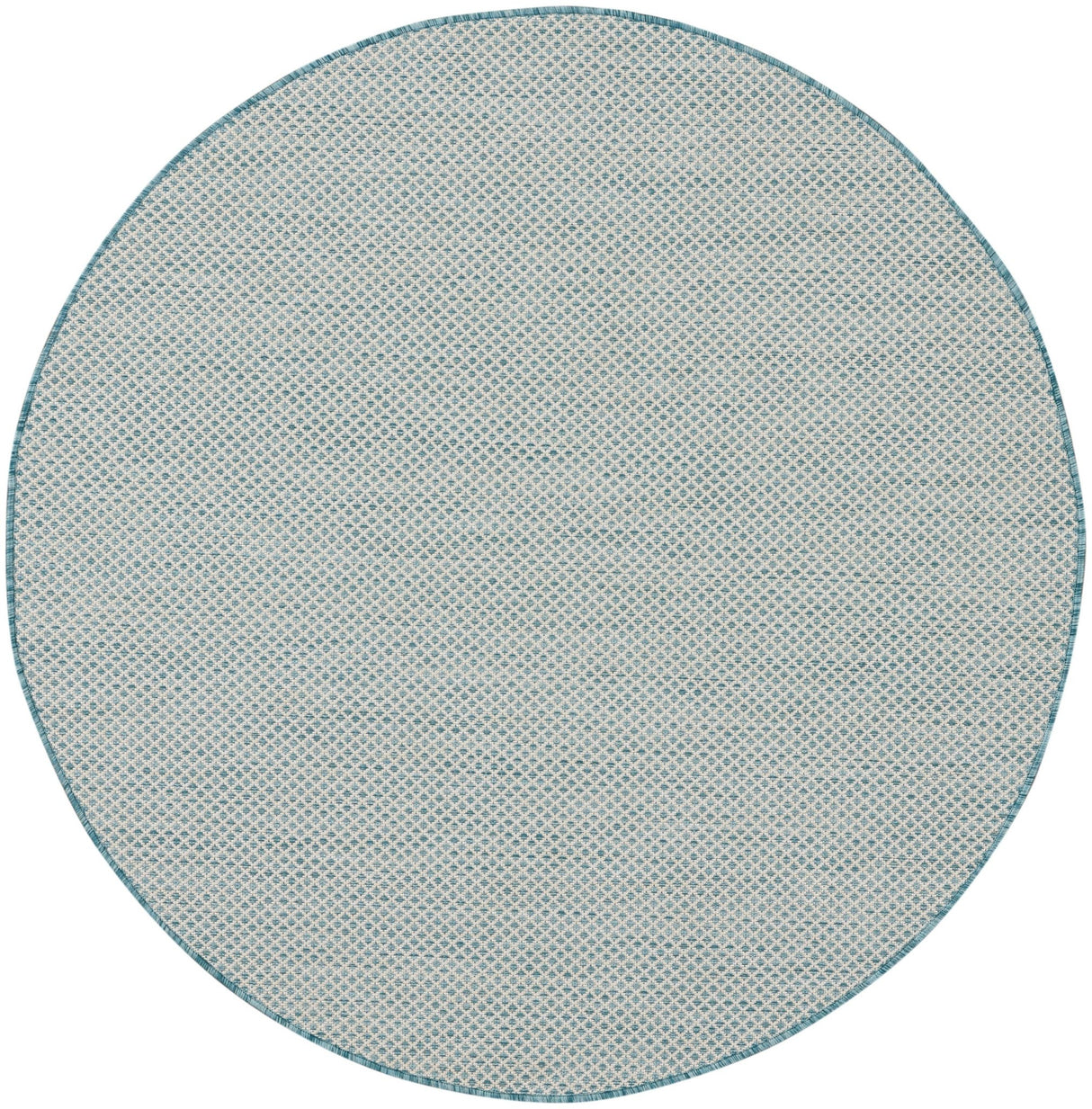 Nourison Courtyard COU01 Machine Made Ivory, Aqua Rug - 99446161185